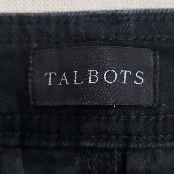 Talbots Denim Womens 10 Black Flared Pants Stretch Jeans Cottagecore Casual - Picture 2 of 10